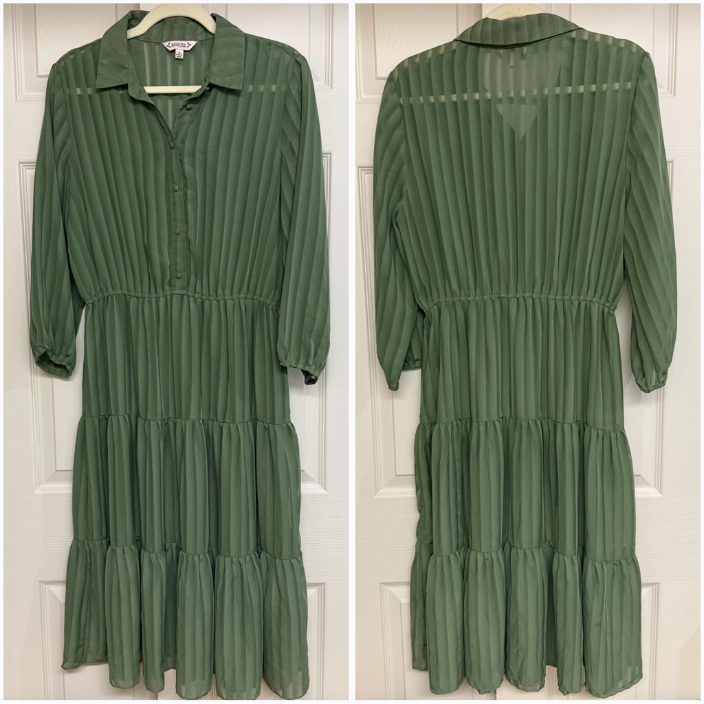 Nanette Lepore Pleated Sheer Shirt Dress